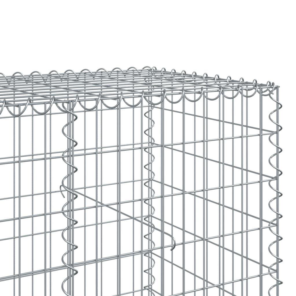 Gabion Basket with Cover 334.6"x39.4"x39.4" Galvanized Iron