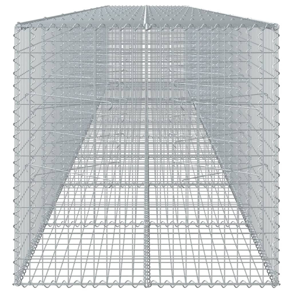 Gabion Basket with Cover 354.3"x39.4"x39.4" Galvanized Iron