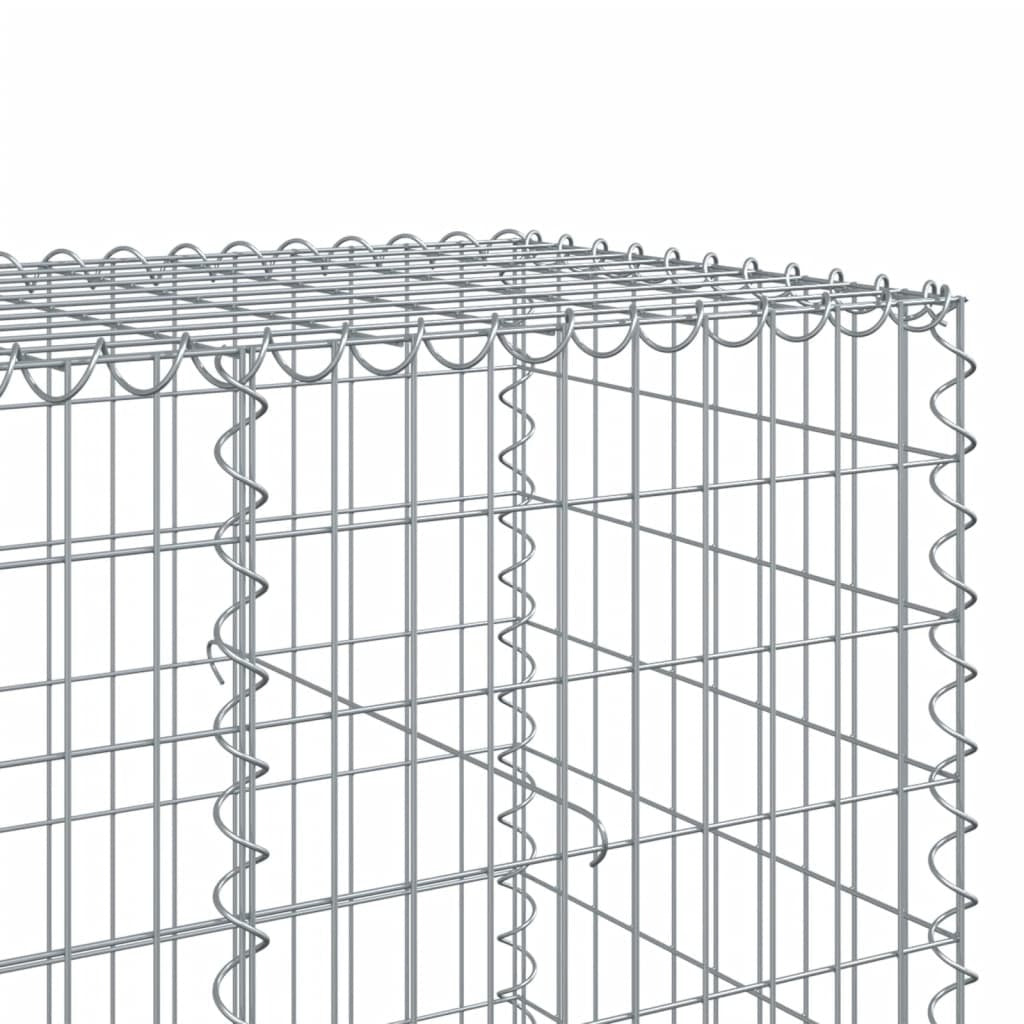 Gabion Basket with Cover 354.3"x39.4"x39.4" Galvanized Iron