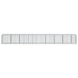 Gabion Basket with Cover 374"x39.4"x39.4" Galvanized Iron