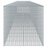 Gabion Basket with Cover 374"x39.4"x39.4" Galvanized Iron