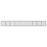 Gabion Basket with Cover 393.7"x39.4"x39.4" Galvanized Iron