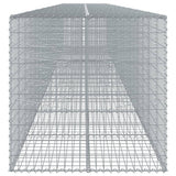 Gabion Basket with Cover 393.7"x39.4"x39.4" Galvanized Iron