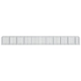 Gabion Basket with Cover 413.4"x39.4"x39.4" Galvanized Iron