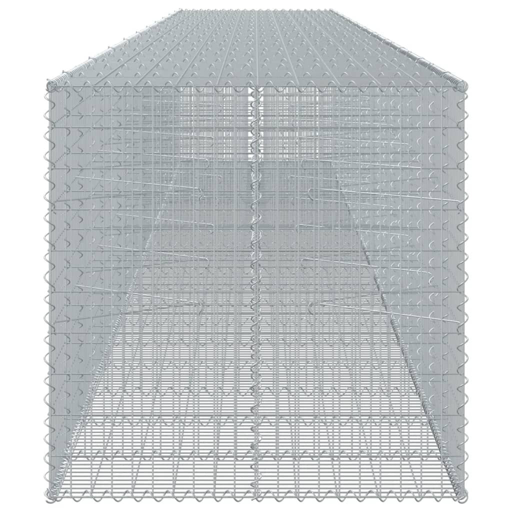 Gabion Basket with Cover 413.4"x39.4"x39.4" Galvanized Iron