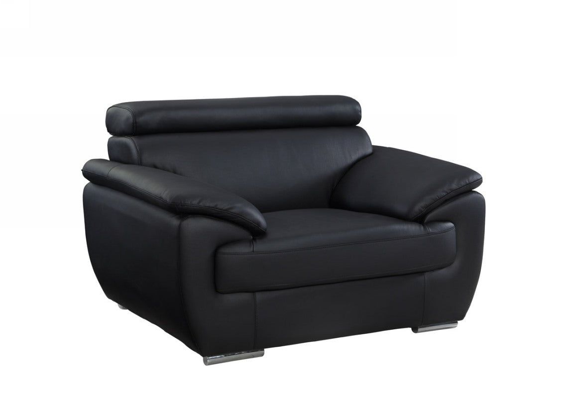 32" To 38" Black Captivating Leather Chair