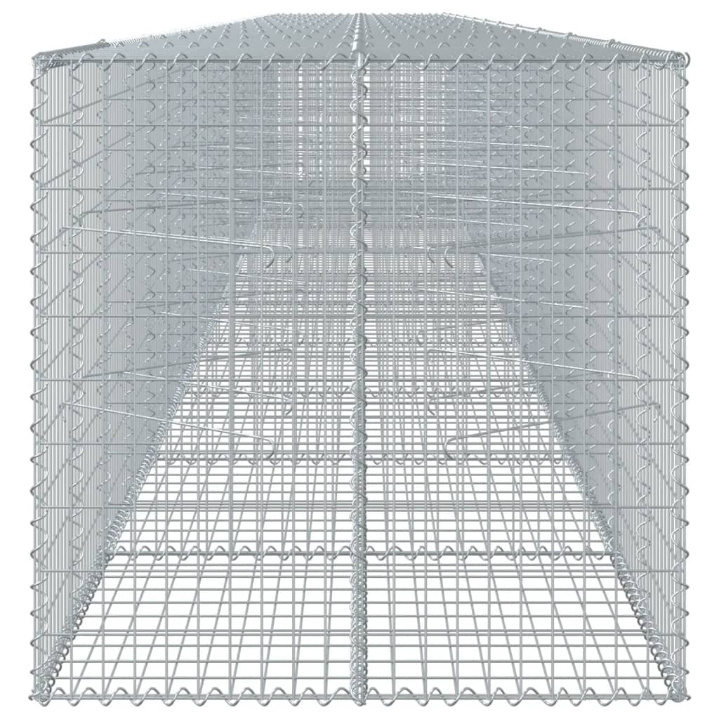 Gabion Basket with Cover 433.1"x39.4"x39.4" Galvanized Iron