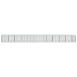 Gabion Basket with Cover 452.8"x39.4"x39.4" Galvanized Iron