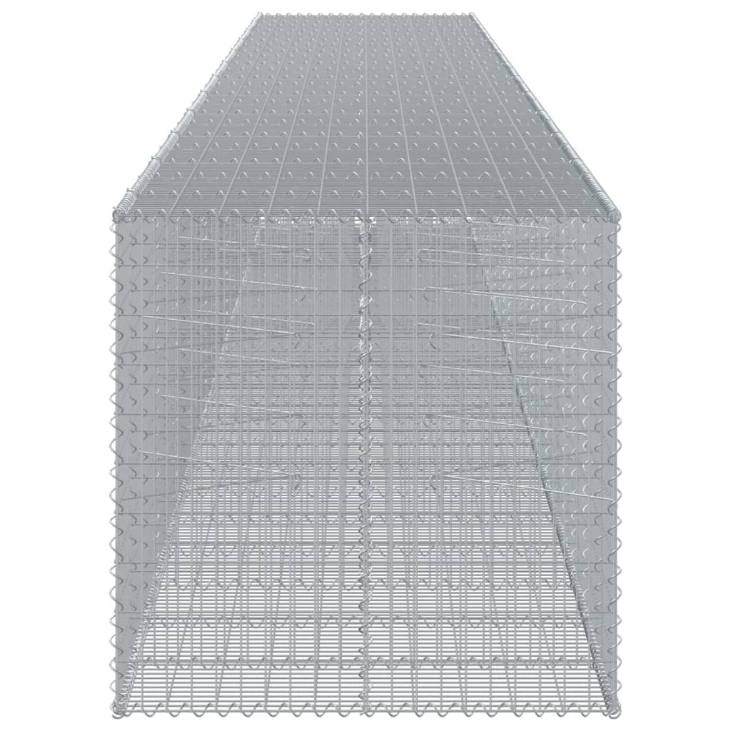 Gabion Basket with Cover 452.8"x39.4"x39.4" Galvanized Iron