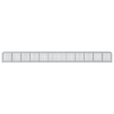 Gabion Basket with Cover 472.4"x39.4"x39.4" Galvanized Iron