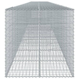 Gabion Basket with Cover 472.4"x39.4"x39.4" Galvanized Iron