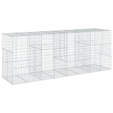 Gabion Basket with Cover 157.5"x39.4"x59.1" Galvanized Iron