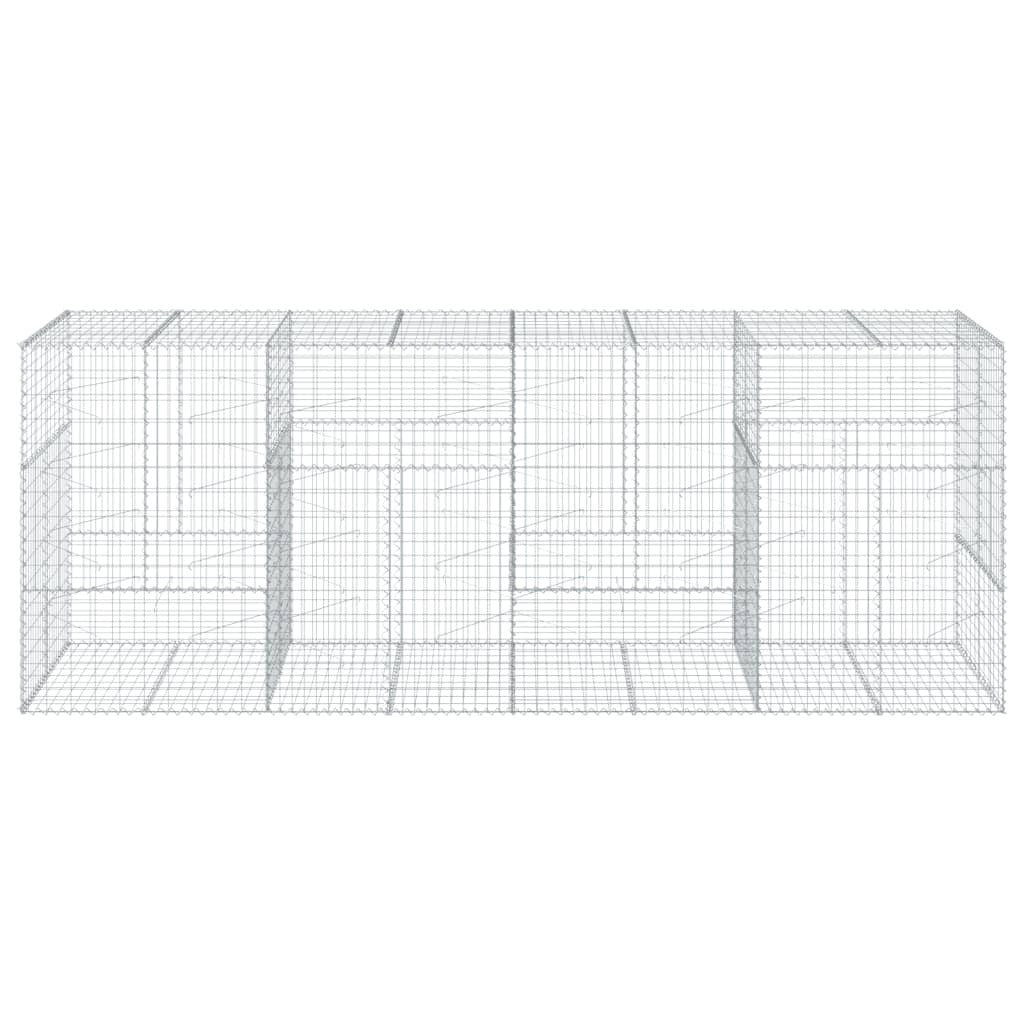 Gabion Basket with Cover 157.5"x39.4"x59.1" Galvanized Iron