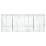 Gabion Basket with Cover 157.5"x39.4"x59.1" Galvanized Iron