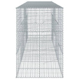 Gabion Basket with Cover 157.5"x39.4"x59.1" Galvanized Iron