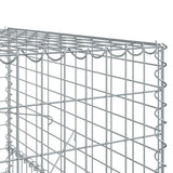 Gabion Basket with Cover 157.5"x39.4"x59.1" Galvanized Iron