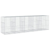 Gabion Basket with Cover 196.9"x39.4"x59.1" Galvanized Iron