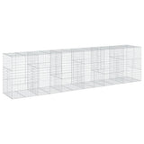 Gabion Basket with Cover 236.2"x39.4"x59.1" Galvanized Iron