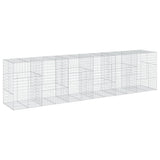 Gabion Basket with Cover 236.2"x39.4"x59.1" Galvanized Iron