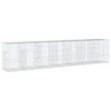 Gabion Basket with Cover 275.6"x39.4"x59.1" Galvanized Iron