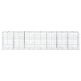 Gabion Basket with Cover 275.6"x39.4"x59.1" Galvanized Iron
