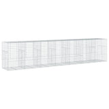 Gabion Basket with Cover 275.6"x39.4"x59.1" Galvanized Iron