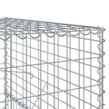 Gabion Basket with Cover 275.6"x39.4"x59.1" Galvanized Iron