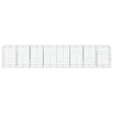 Gabion Basket with Cover 315"x39.4"x59.1" Galvanized Iron