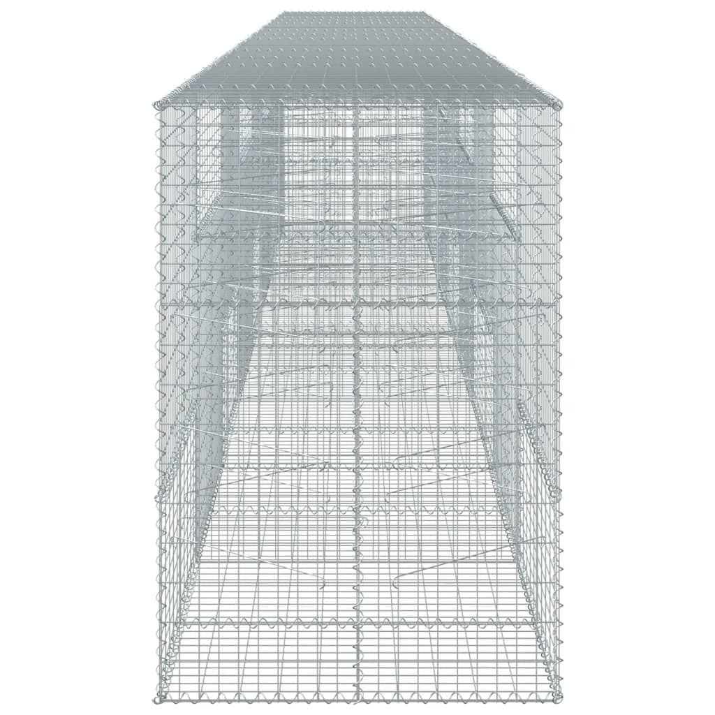 Gabion Basket with Cover 315"x39.4"x59.1" Galvanized Iron