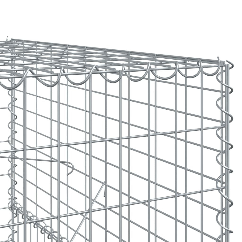 Gabion Basket with Cover 315"x39.4"x59.1" Galvanized Iron