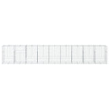 Gabion Basket with Cover 354.3"x39.4"x59.1" Galvanized Iron