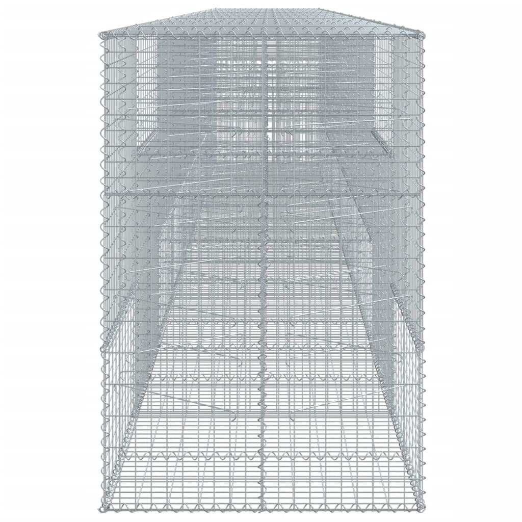 Gabion Basket with Cover 354.3"x39.4"x59.1" Galvanized Iron