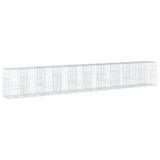 Gabion Basket with Cover 393.7"x39.4"x59.1" Galvanized Iron