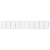 Gabion Basket with Cover 393.7"x39.4"x59.1" Galvanized Iron