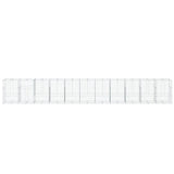 Gabion Basket with Cover 433.1"x39.4"x59.1" Galvanized Iron
