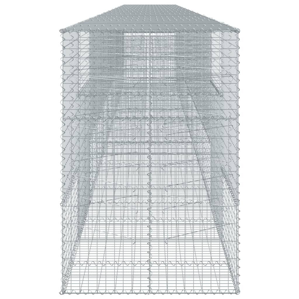 Gabion Basket with Cover 433.1"x39.4"x59.1" Galvanized Iron