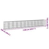 Gabion Basket with Cover 433.1"x39.4"x59.1" Galvanized Iron