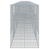 Gabion Basket with Cover 472.4"x39.4"x59.1" Galvanized Iron