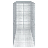 Gabion Basket with Cover 137.8"x39.4"x78.7" Galvanized Iron