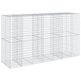 Gabion Basket with Cover 137.8"x39.4"x78.7" Galvanized Iron
