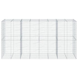 Gabion Basket with Cover 157.5"x39.4"x78.7" Galvanized Iron