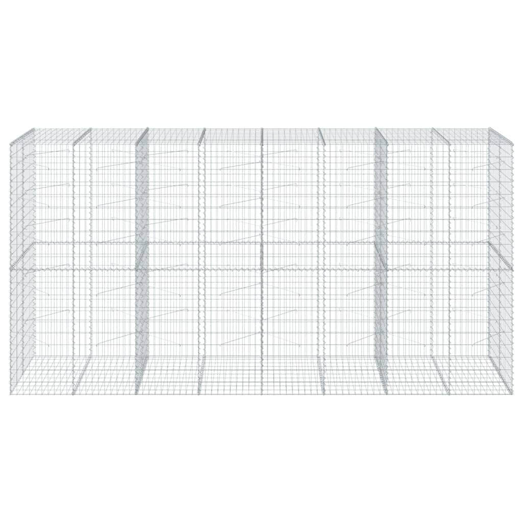 Gabion Basket with Cover 157.5"x39.4"x78.7" Galvanized Iron