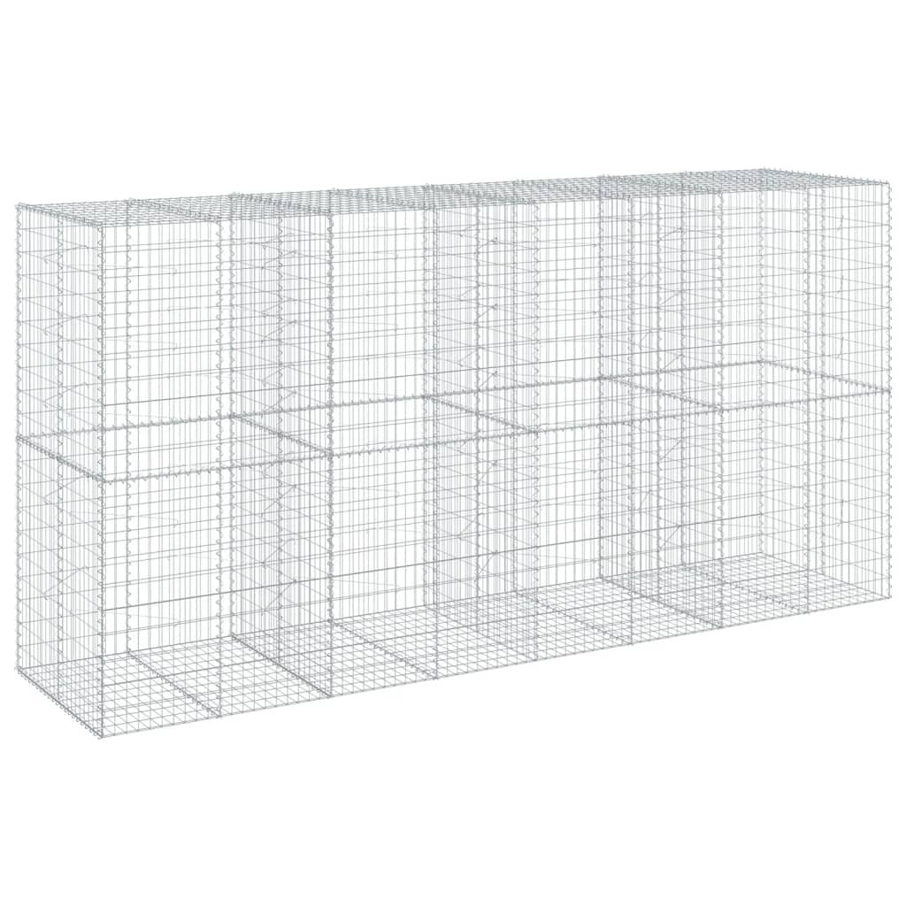 Gabion Basket with Cover 157.5"x39.4"x78.7" Galvanized Iron