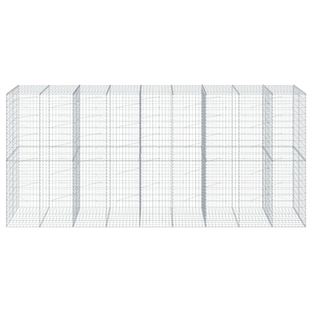 Gabion Basket with Cover 177.2"x39.4"x78.7" Galvanized Iron