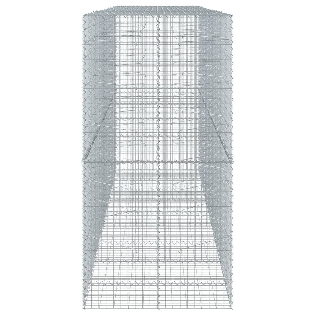 Gabion Basket with Cover 177.2"x39.4"x78.7" Galvanized Iron