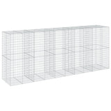 Gabion Basket with Cover 196.9"x39.4"x78.7" Galvanized Iron