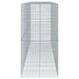 Gabion Basket with Cover 196.9"x39.4"x78.7" Galvanized Iron