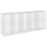 Gabion Basket with Cover 196.9"x39.4"x78.7" Galvanized Iron