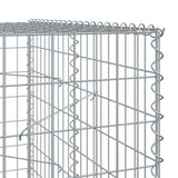 Gabion Basket with Cover 196.9"x39.4"x78.7" Galvanized Iron