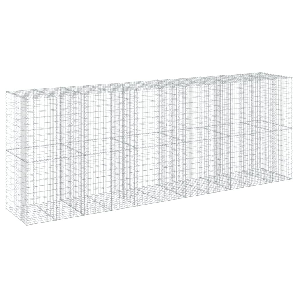 Gabion Basket with Cover 216.5"x39.4"x78.7" Galvanized Iron